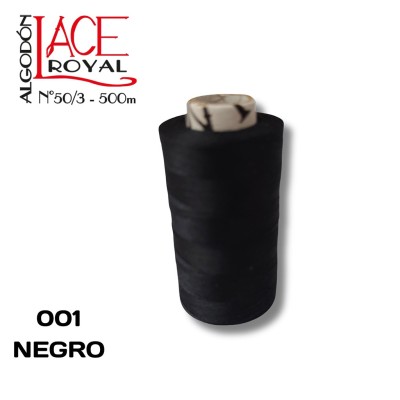001 NEGRO N50 ALGODÓN EGIPCIO ROYAL