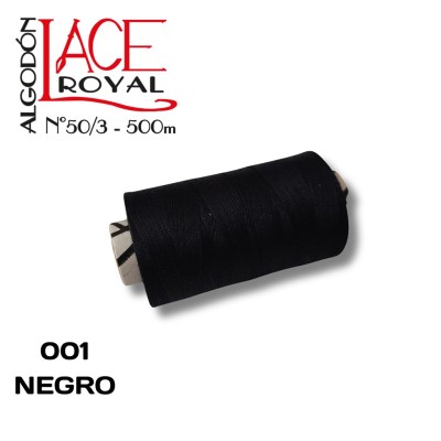 001 NEGRO N50 ALGODÓN EGIPCIO ROYAL