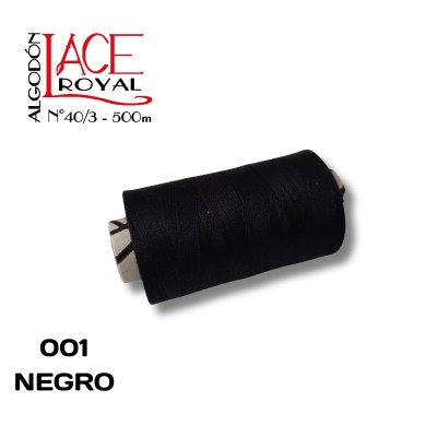 001 NEGRO N40 ALGODON EGIPCIO ROYAL