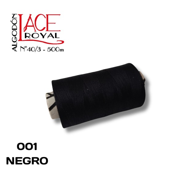 001 NEGRO N40 ALGODON EGIPCIO ROYAL