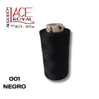 001 NEGRO N40 ALGODON EGIPCIO ROYAL