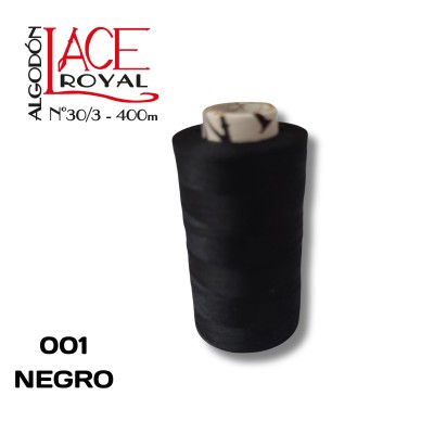 001 NEGRO N30 ALGODON EGIPCIO ROYAL