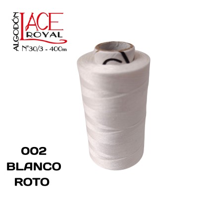 002 BLANCO ROTO N30   ALGODON EGIPCIO ROYAL LACE