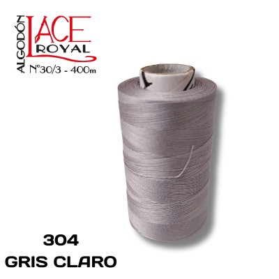 304 GRIS CLARO N30  ALGODON EGIPCIO ROYAL