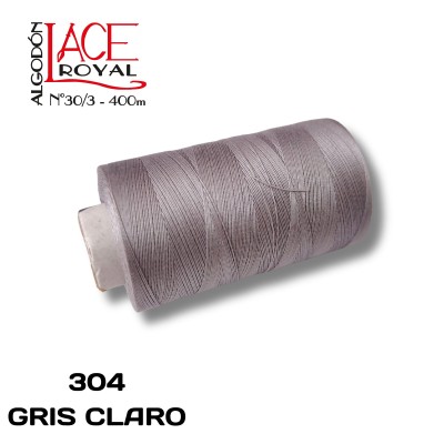 304 GRIS CLARO N30  ALGODON EGIPCIO ROYAL