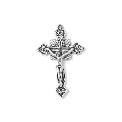 Cruz Cristo labrada 60mm   rosarios de  bolillos