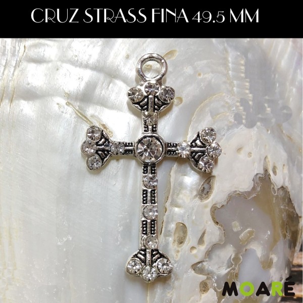 Cruz Strass fina 49.5 mm