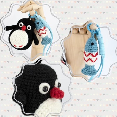 KIT AMIGURUMI LLAVERO PINGUINO 681033