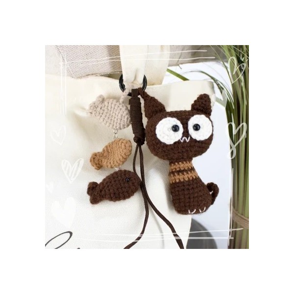 KIT LLAVERO AMIGURUMI GATITO