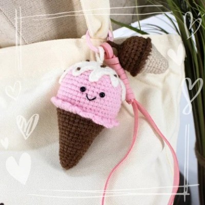 KIT LLAVERO AMIGURUMI HELADO
