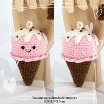 KIT LLAVERO AMIGURUMI HELADO