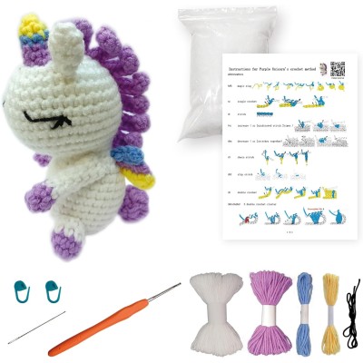 KIT LLAVERO AMIGURUMI UNICORNIO