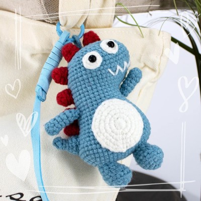 KIT LLAVERO AMIGURUMI DINOSAURIO