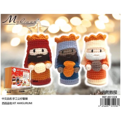 Kit Amigurumi Muñeco de Nieve y Reno