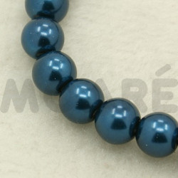 Perla Azul petroleo 3mm 100 unidades