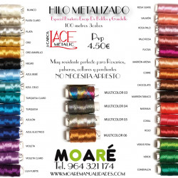 Hilo Metalizado AZUL ELECTRICO 3 CABOS 100m