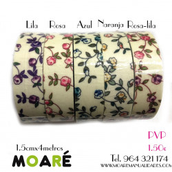 Washi Tape tela flores