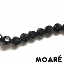 Cristal tallado REDONDO NEGRO 4mm 100 unidades Cristal tallado REDONDO NEGRO 4mm 100 unidades