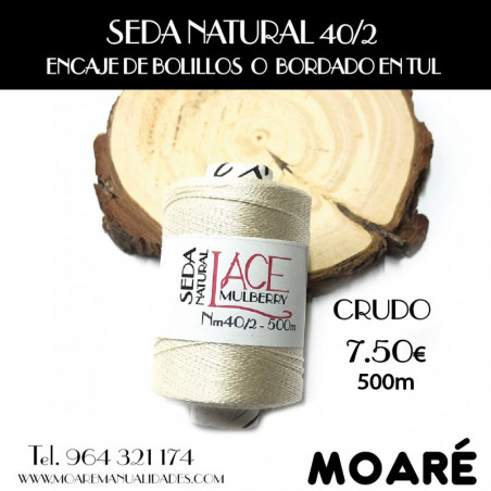 Seda Mulberry Nm 40/2 CRUDO 500m
